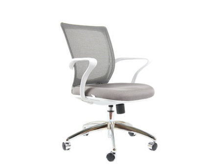 venta silla operativa premium studio blanca base cromada 1 1