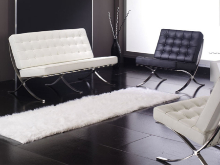 venta sillón recepción living barcelona blanco negro conjunto 1