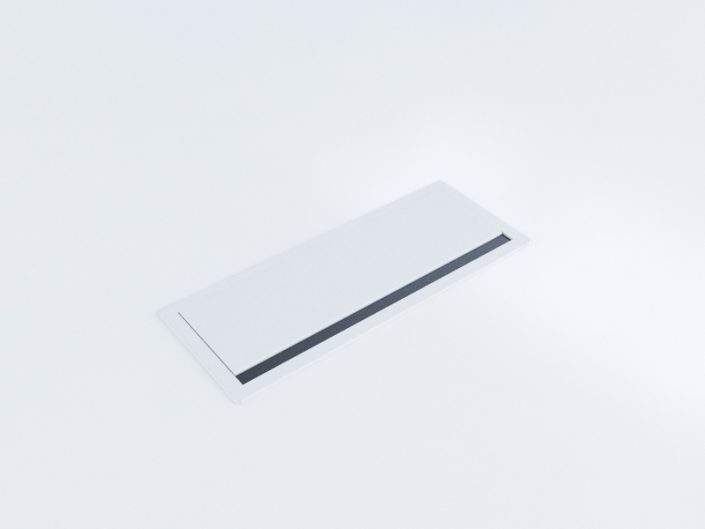 tapa pasacable aluminio rectangular 30 blanco