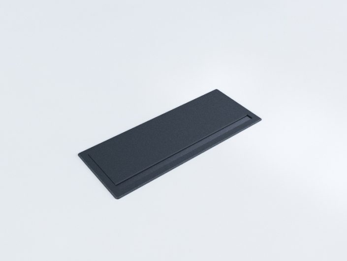 tapa pasacable aluminio rectangular 30 negro