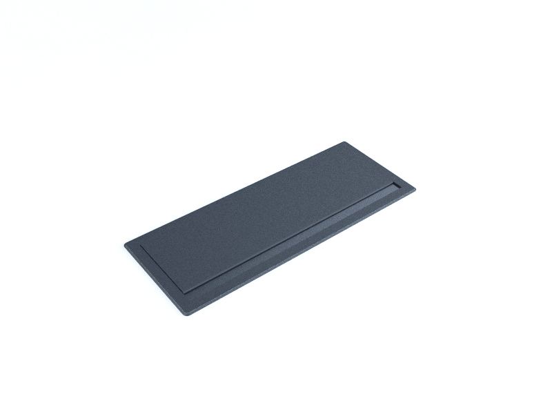 tapa pasacable aluminio rectangular 30 negro 1 1